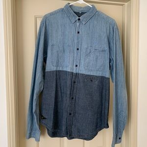 10.Deep Two-Tone Button Down Shirt